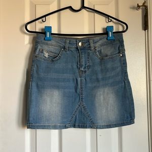 Wild Blue Denim Skirt